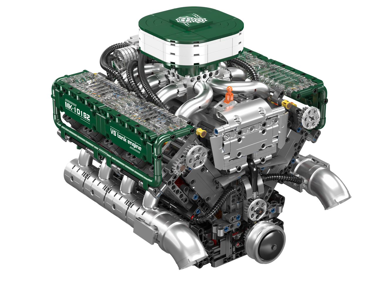 Mould King 10182 Motorised V8 Tank Engine Building Toy Set | 2250 PCS