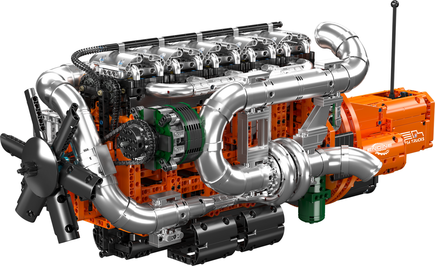 Mould King 10200 Inline-6 Truck Engine & Transmission Building Toy Set | 3236 PCS