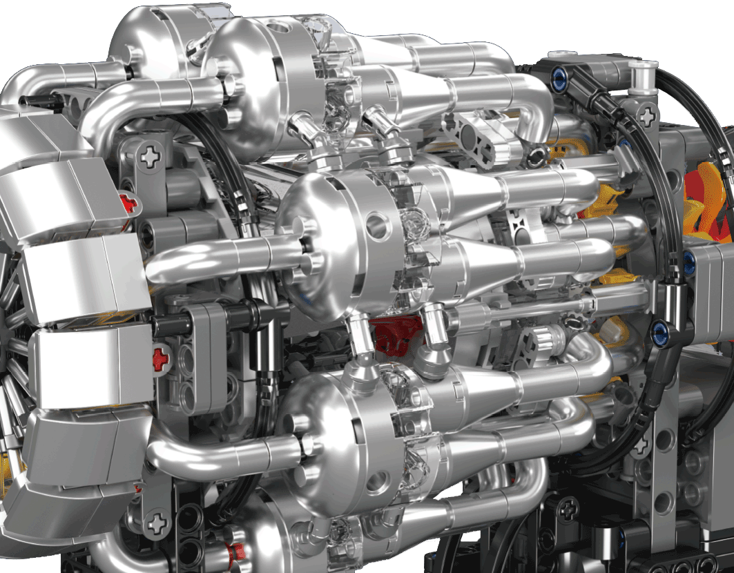 Mould King 10216 Turbojet Engine Mechanical Model Building Toy Set | 1214 PCS