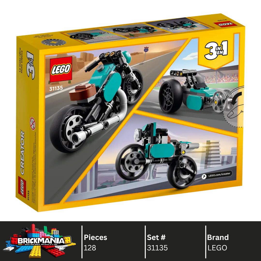 LEGO 31135 Creator 3in1 Vintage Motorcycle | 128 PCS | Damaged box