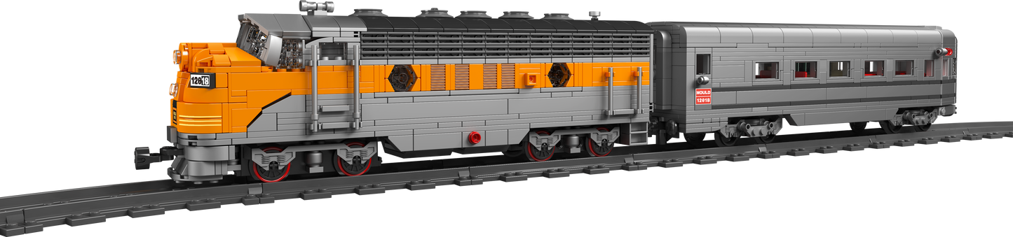 Mould King 12018S Train USA EMD F7 WP Diesel Locomotive Building Toy Set | 1751 PCS