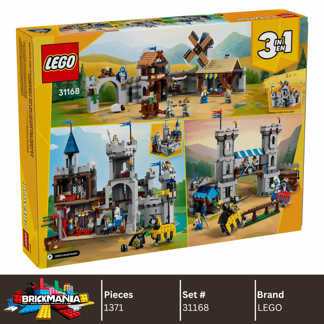 LEGO 31168 Creator 3in1 Medieval Horse Knight Castle | 1371 PCS