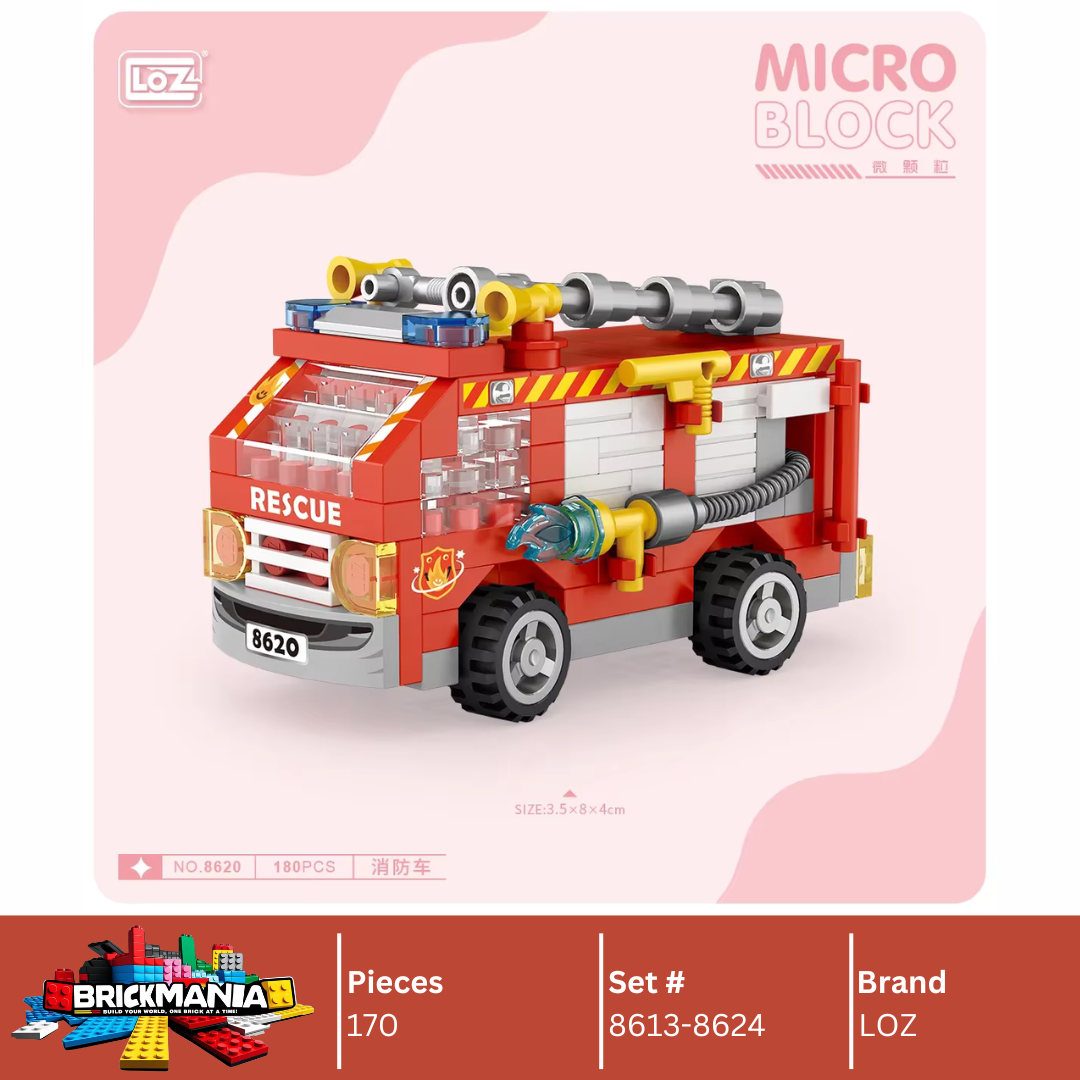 LOZ 8613-8624 Creative Vehicle Mini Building Toy Sets