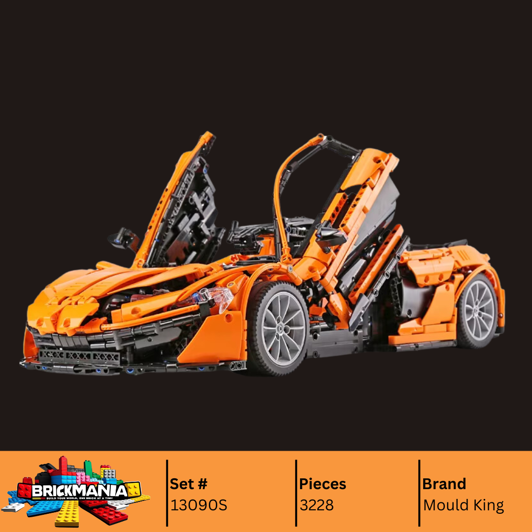 Mould King 13090S McLaren P1 Volcano Yellow Building Toy Set Mould King 13090S McLaren P1 Volcano Yellow Building Toy Set