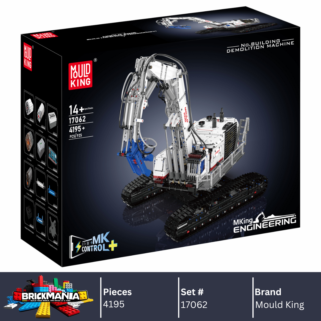 Mould King 17062 Remote Controlled Demolition Excavator Building