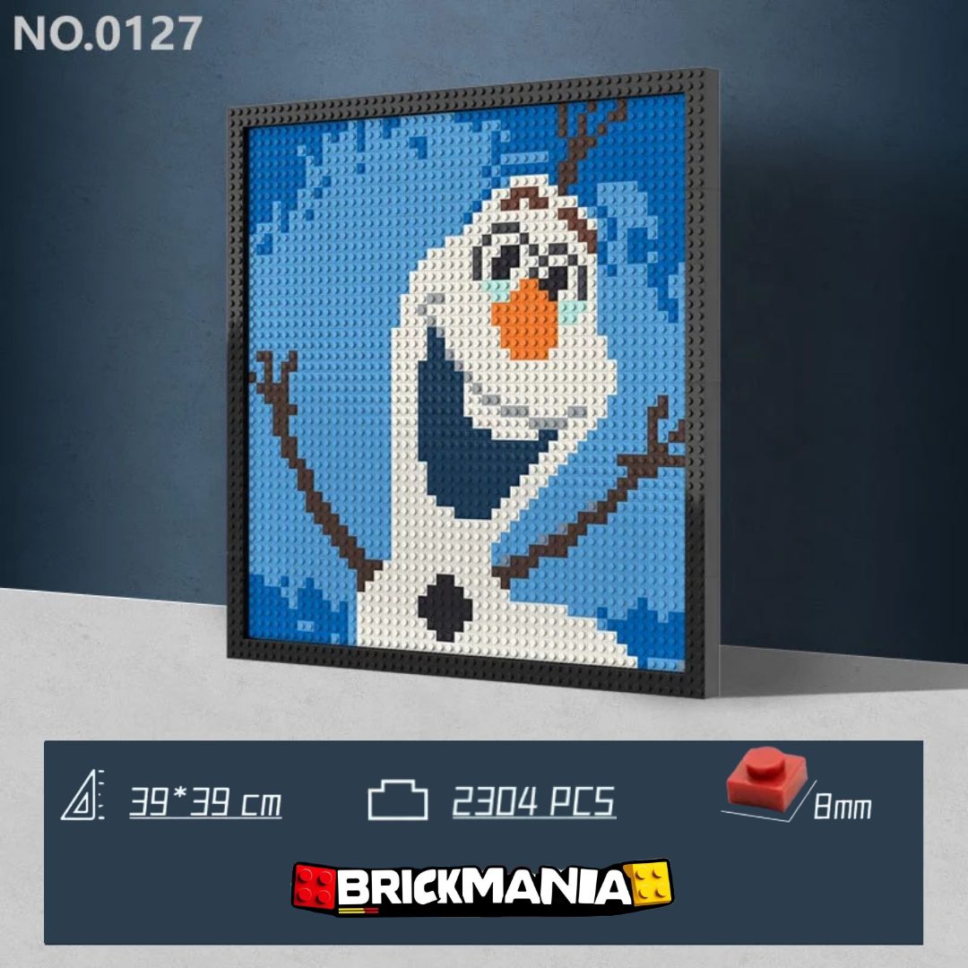 N0127 Olaf Frozen Mosaic Wall Art | 2304 PCS
