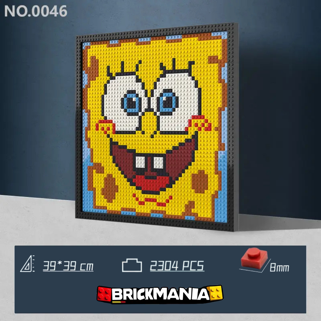 N0046 SpongeBob Mosaic Wall Art | 2304 PCS