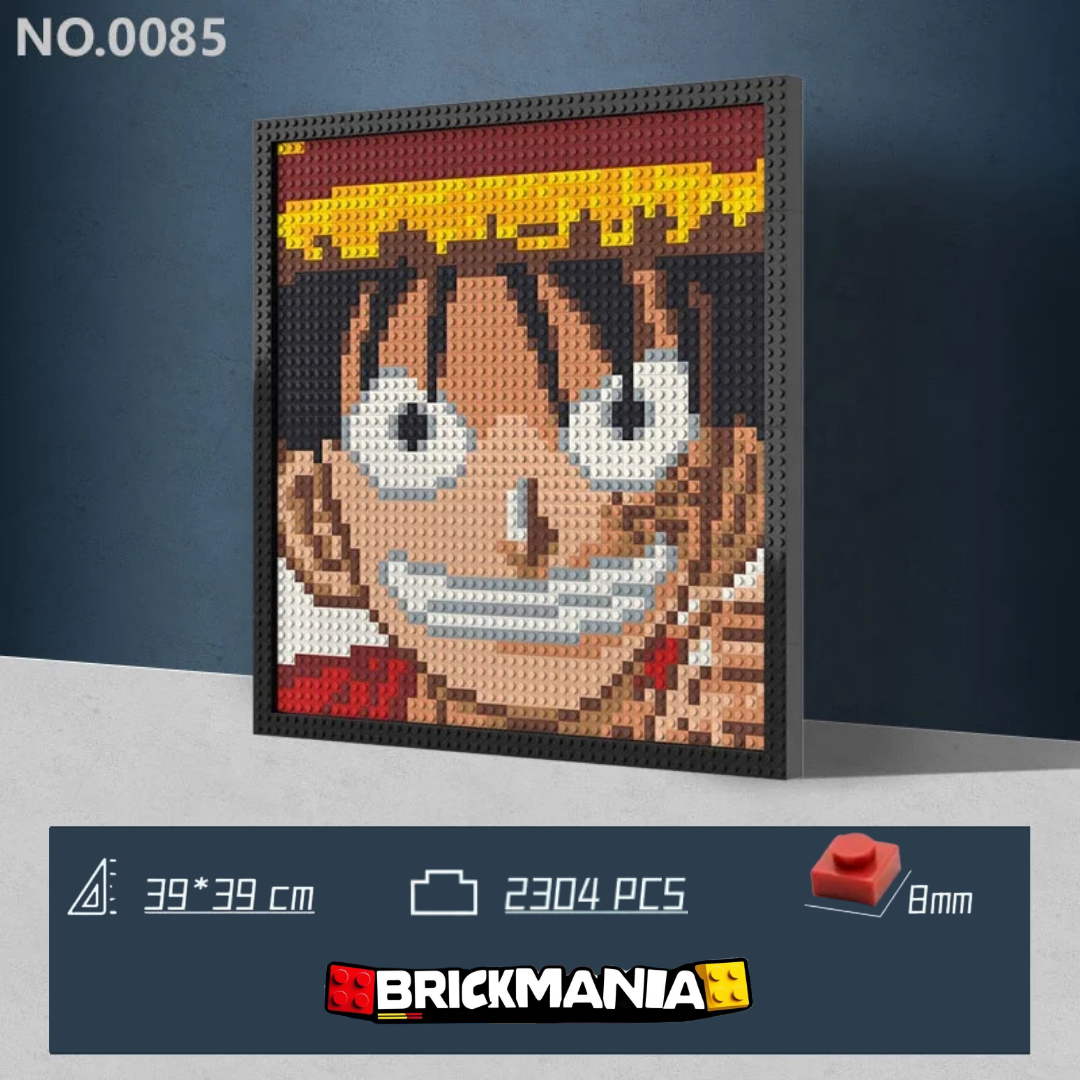 N0085 Monkey D. Luffy Mosaic Wall Art | 2304 PCS