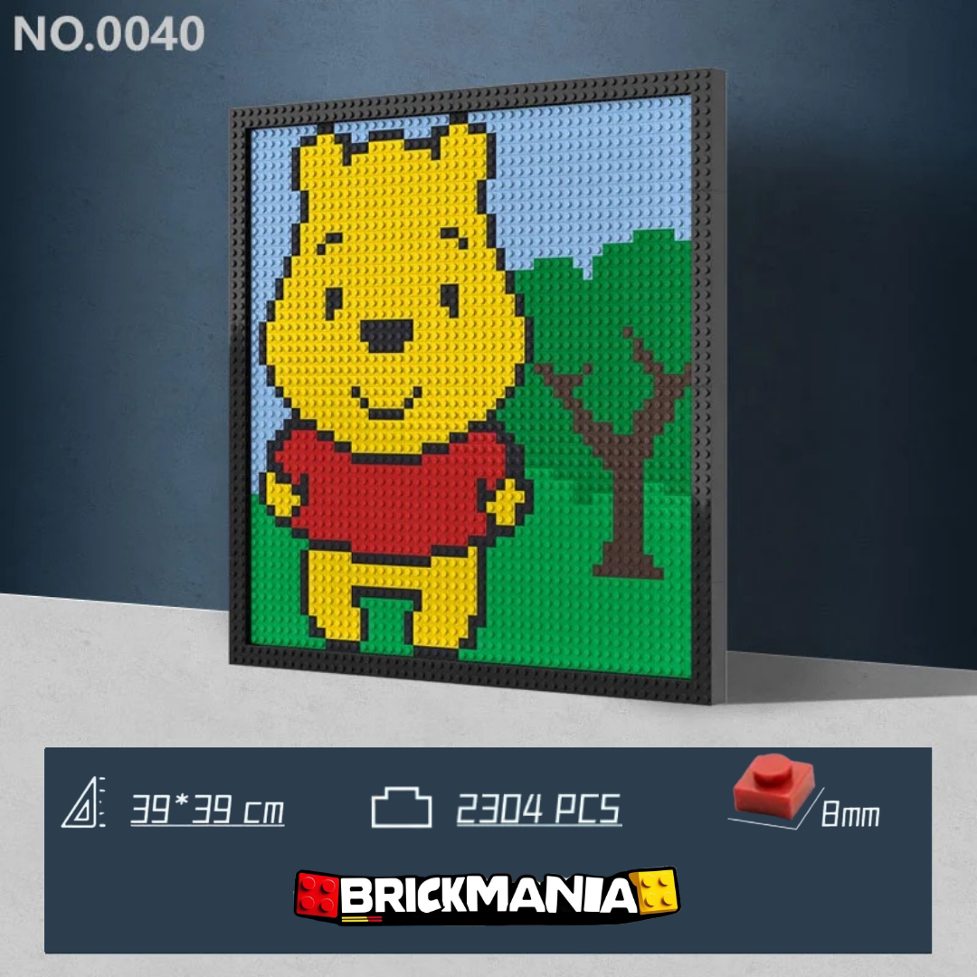 N0040 Winnie the Pooh Mosaic Wall Art | 2304 PCS