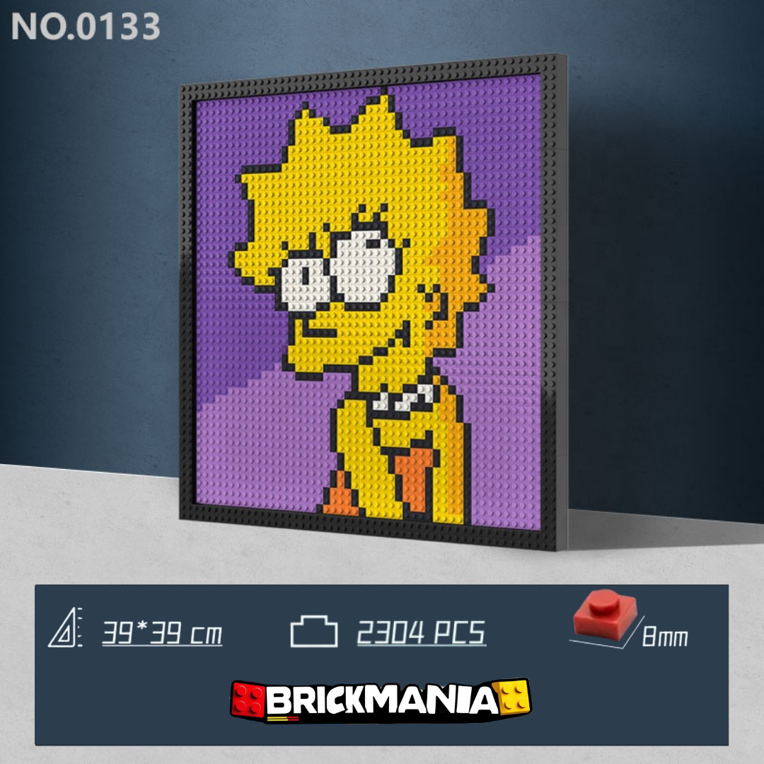 N0133 Lisa Simpson Mosaic Wall Art | 2304 PCS