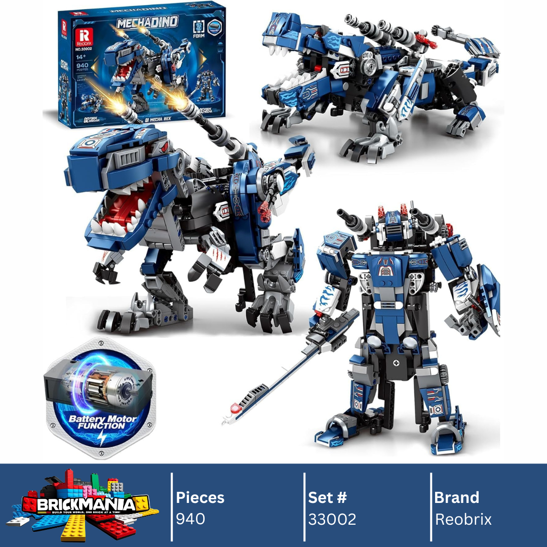 Reobrix 33002 Tyrannosaurus Rex 3 in 1 Building Toy Set | 940 PCS
