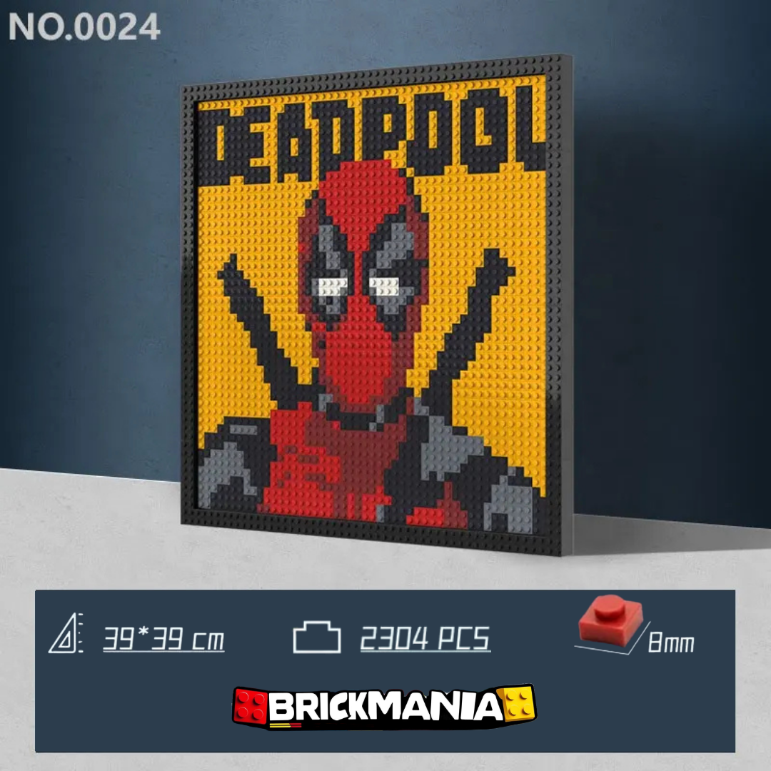 N0024 Deadpool Mosaic Wall Art | 2304 PCS
