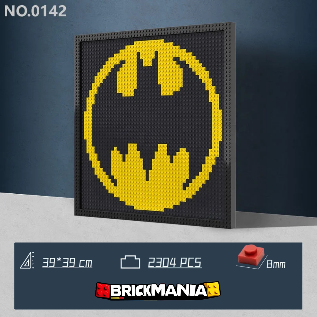 N0142 Batman Logo Mosaic Wall Art | 2304 PCS