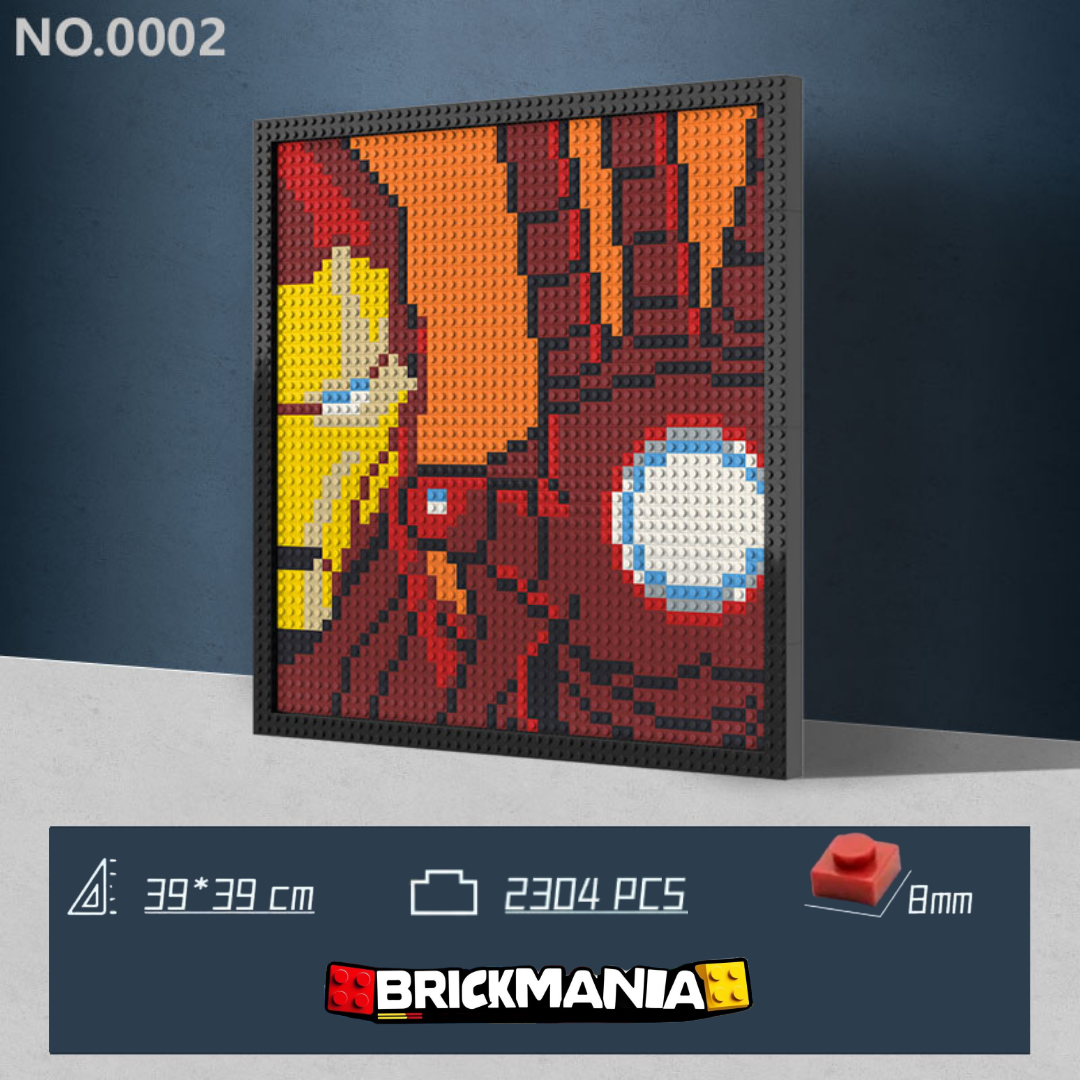 N0002 Iron Man Mosaic Wall Art | 2304 PCS
