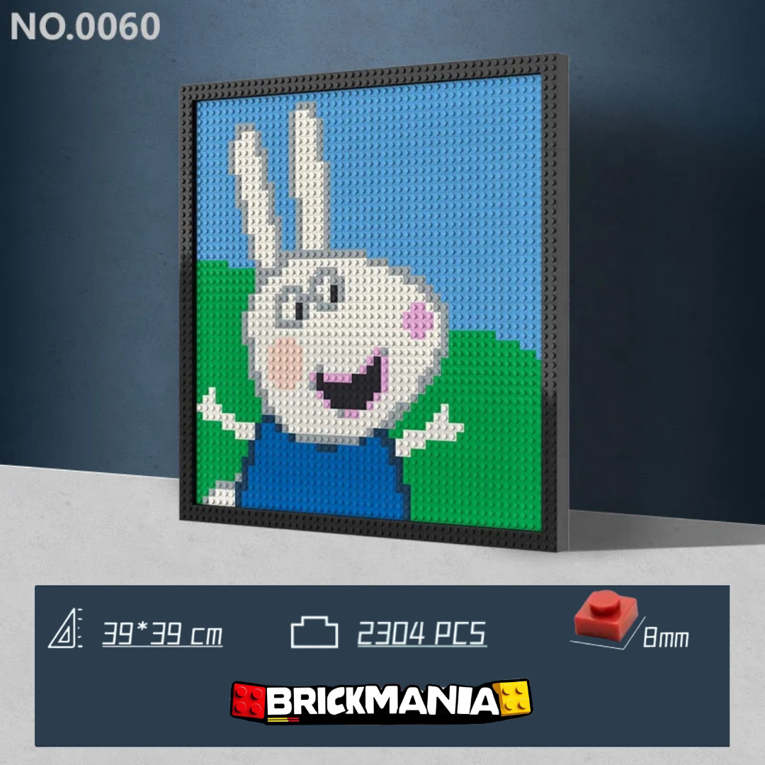 N0060 Rebecca Rabbit Mosaic Wall Art | 2304 PCS