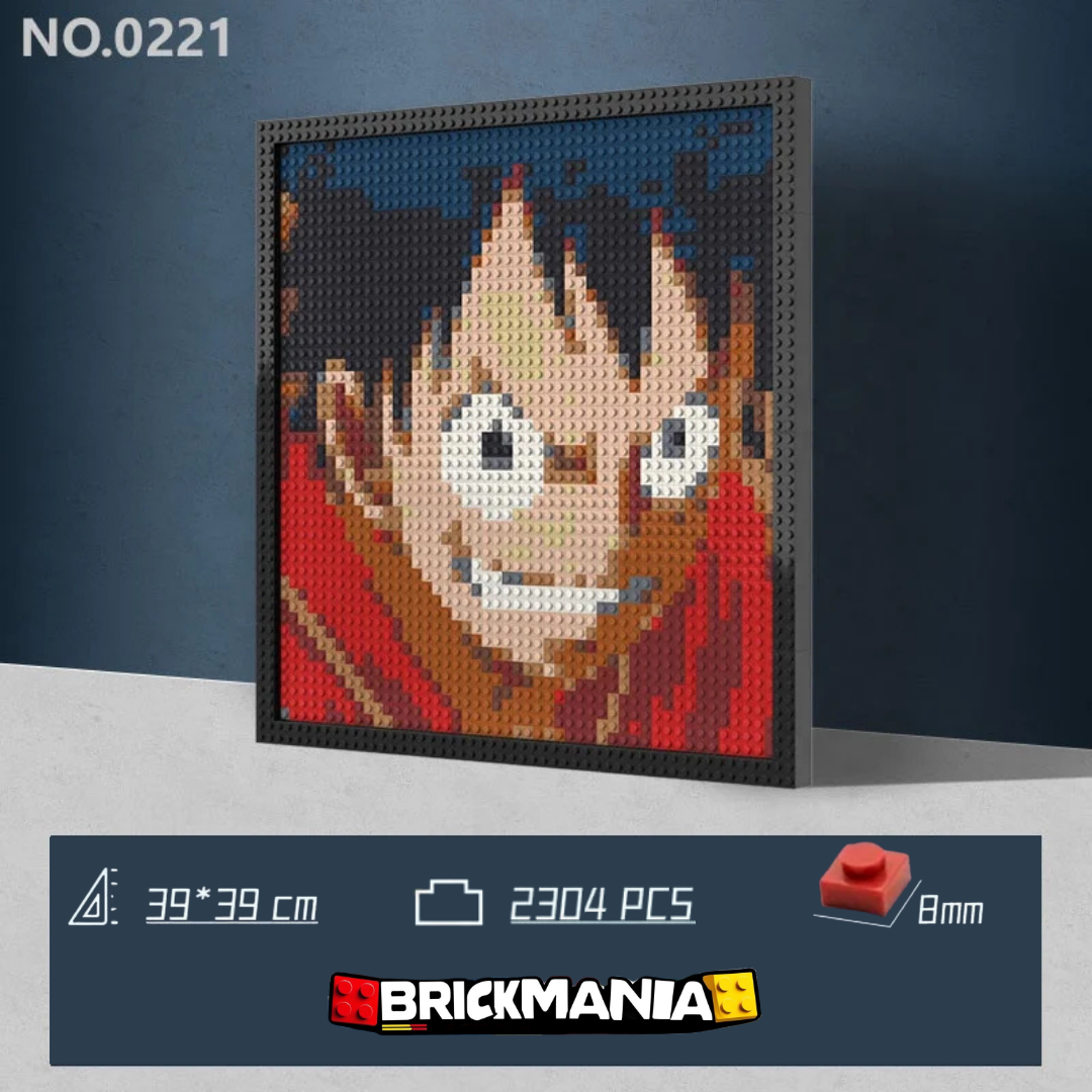 N0221 Monkey D. Luffy Mosaic Wall Art | 2304 PCS
