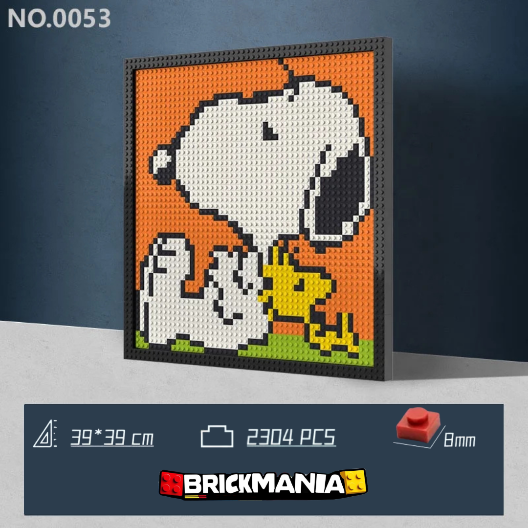 N0053 Snoopy & Woodstock Mosaic Wall Art | 2304 PCS