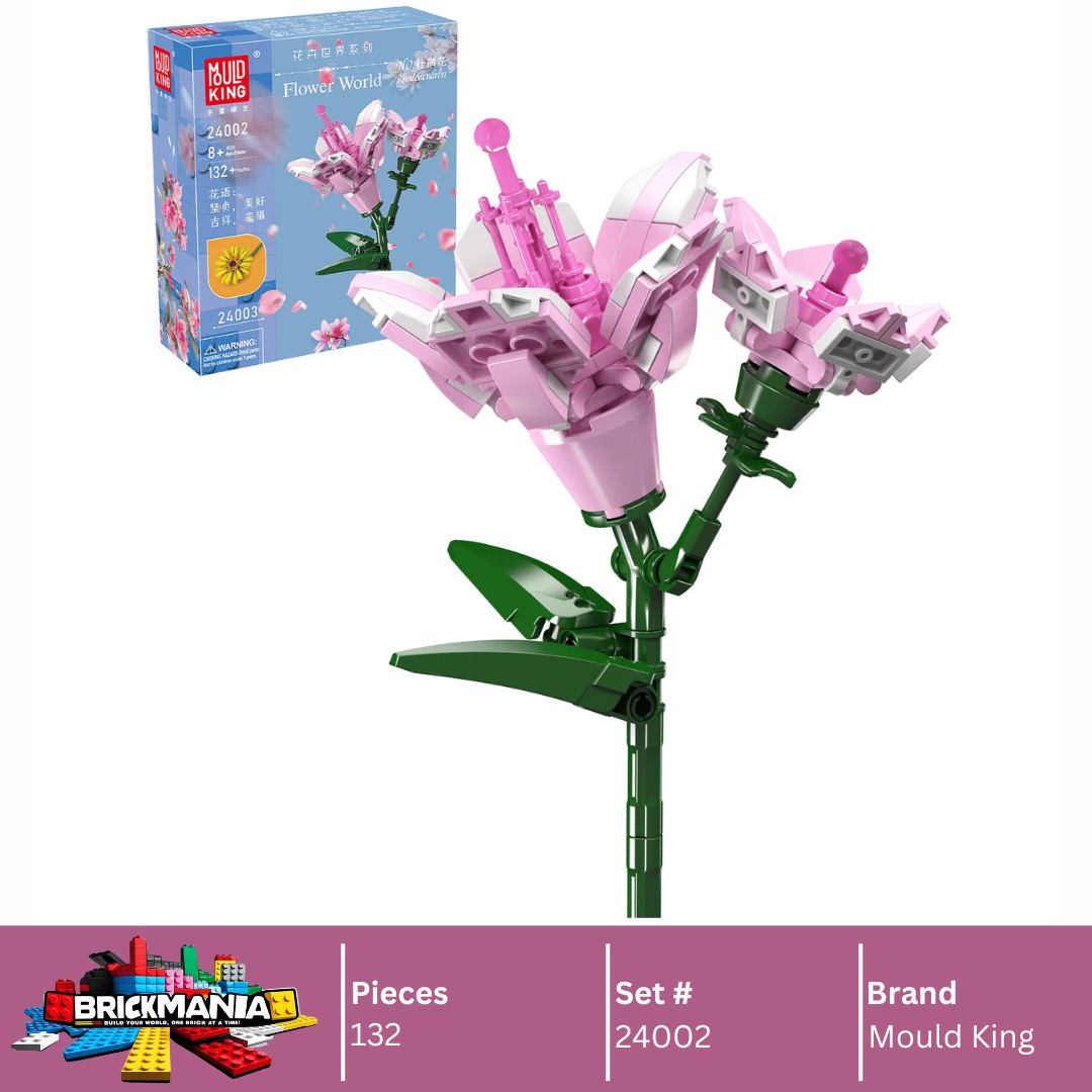 Mould King 24002 Rhododendron Flower Building Toy Set | 132 PCS