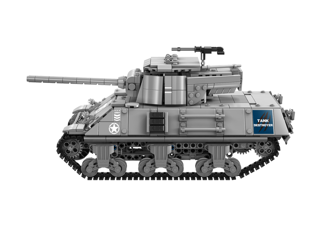 Mould King 20034 Military Pershing Heavy Tank Building Toy Set | 1057 PCS