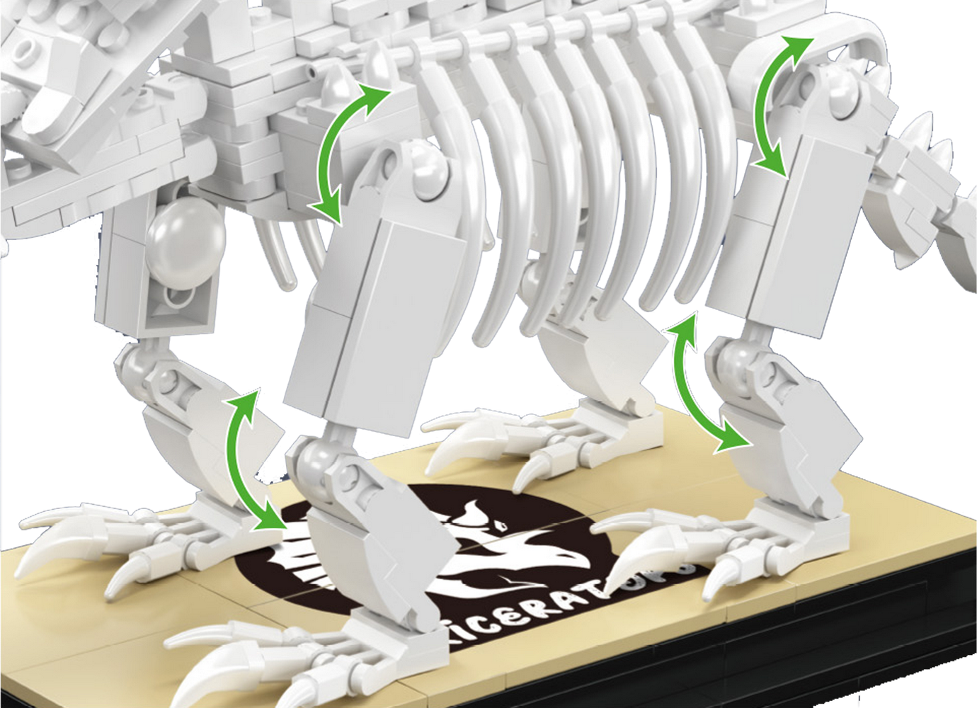 Mould King 29006 Triceratops Dinosaur Fossil Building Toy Set | 397 PCS