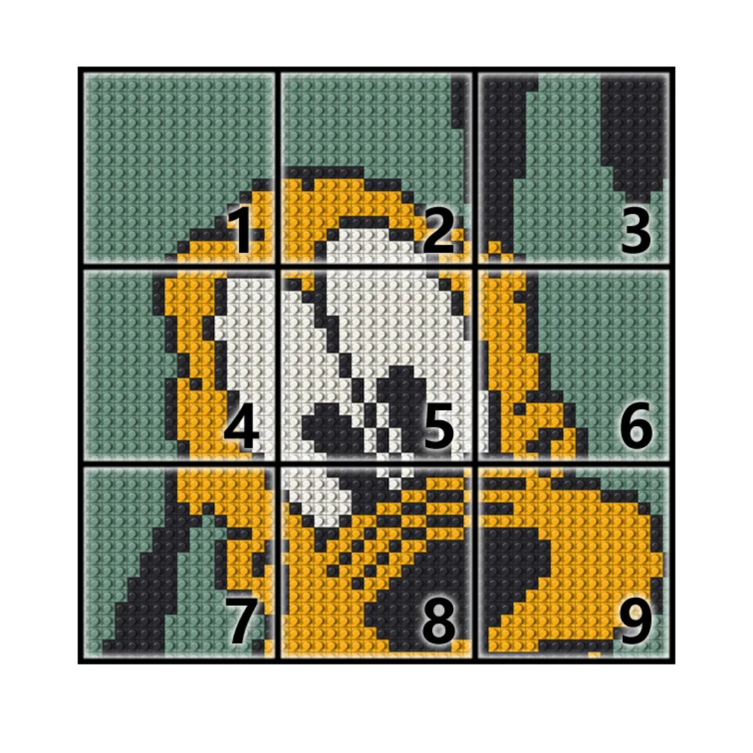 N0203 Pluto Mosaic Wall Art | 2304 PCS