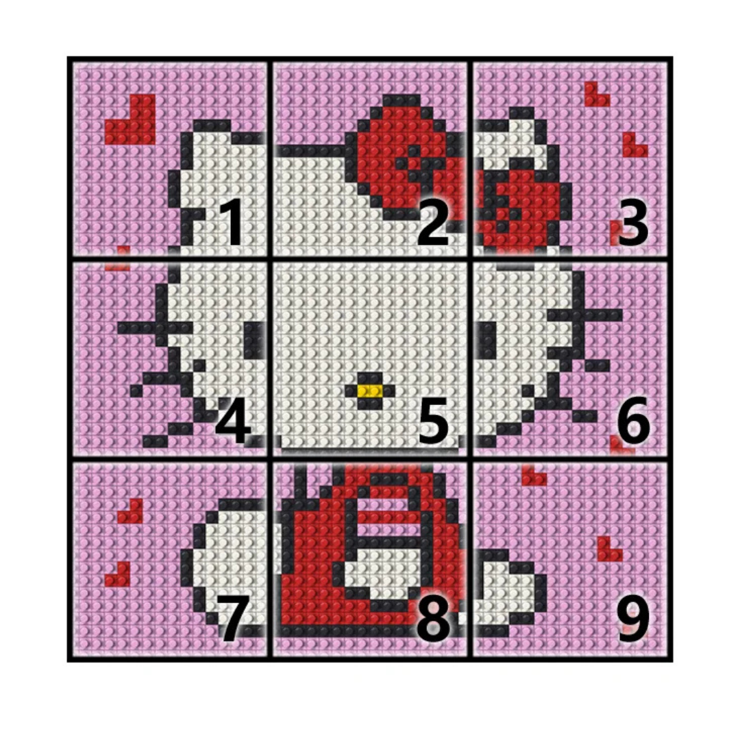 N0176 Hello Kitty Mosaic Wall Art | 2304 PCS