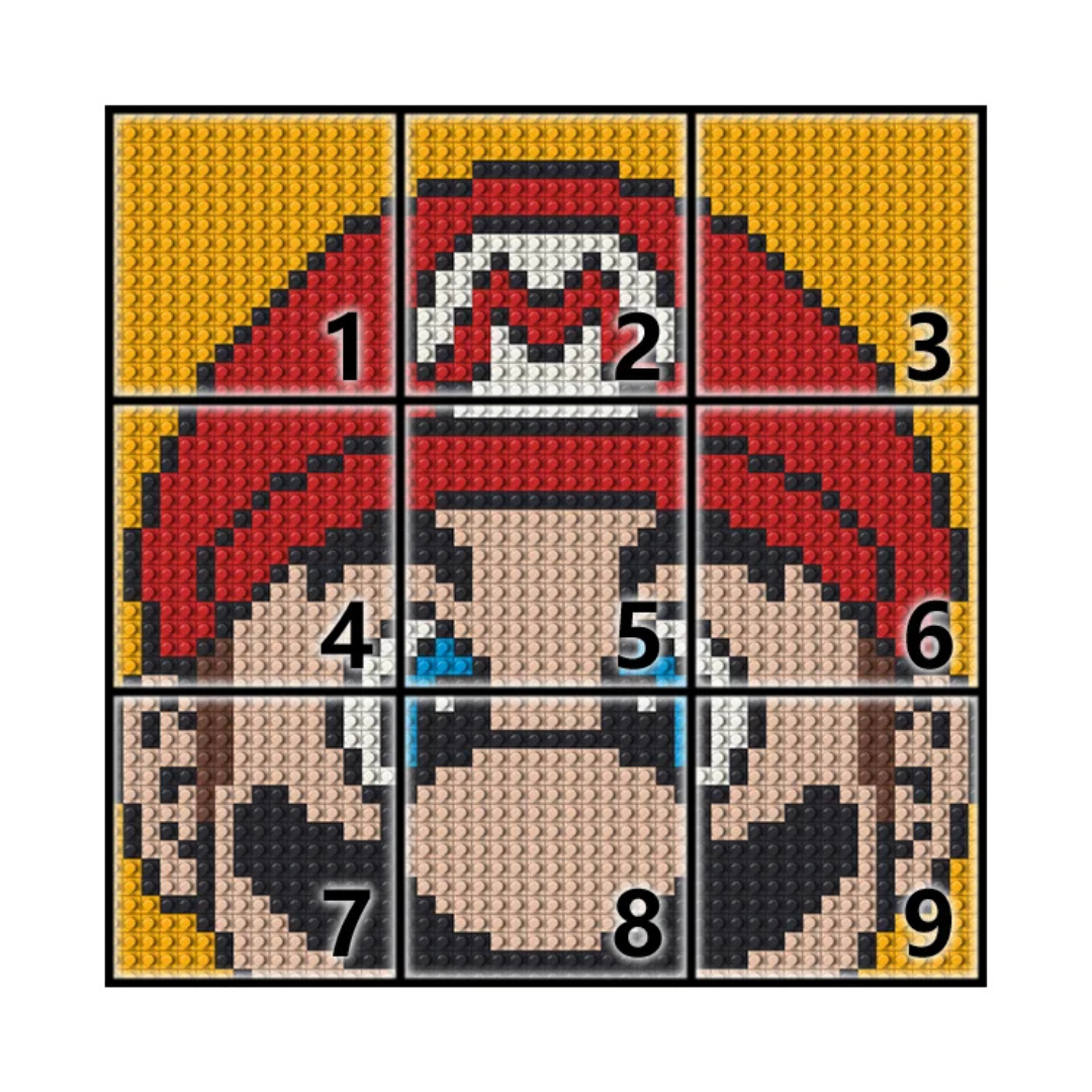 N0150 Mario Mosaic Wall Art | 2304 PCS