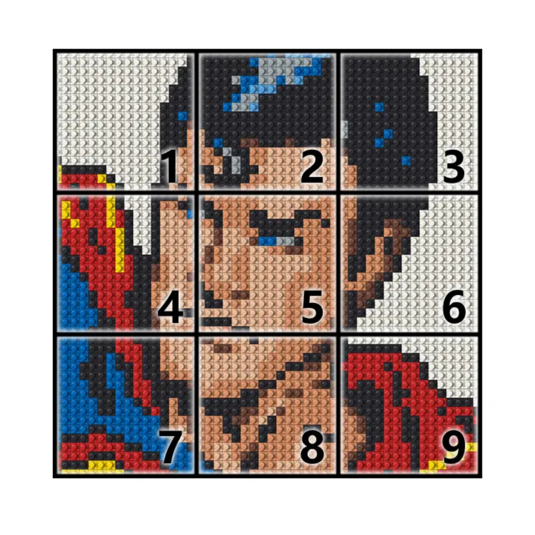 N0012 Superman Mosaic Wall Art | 2304 PCS