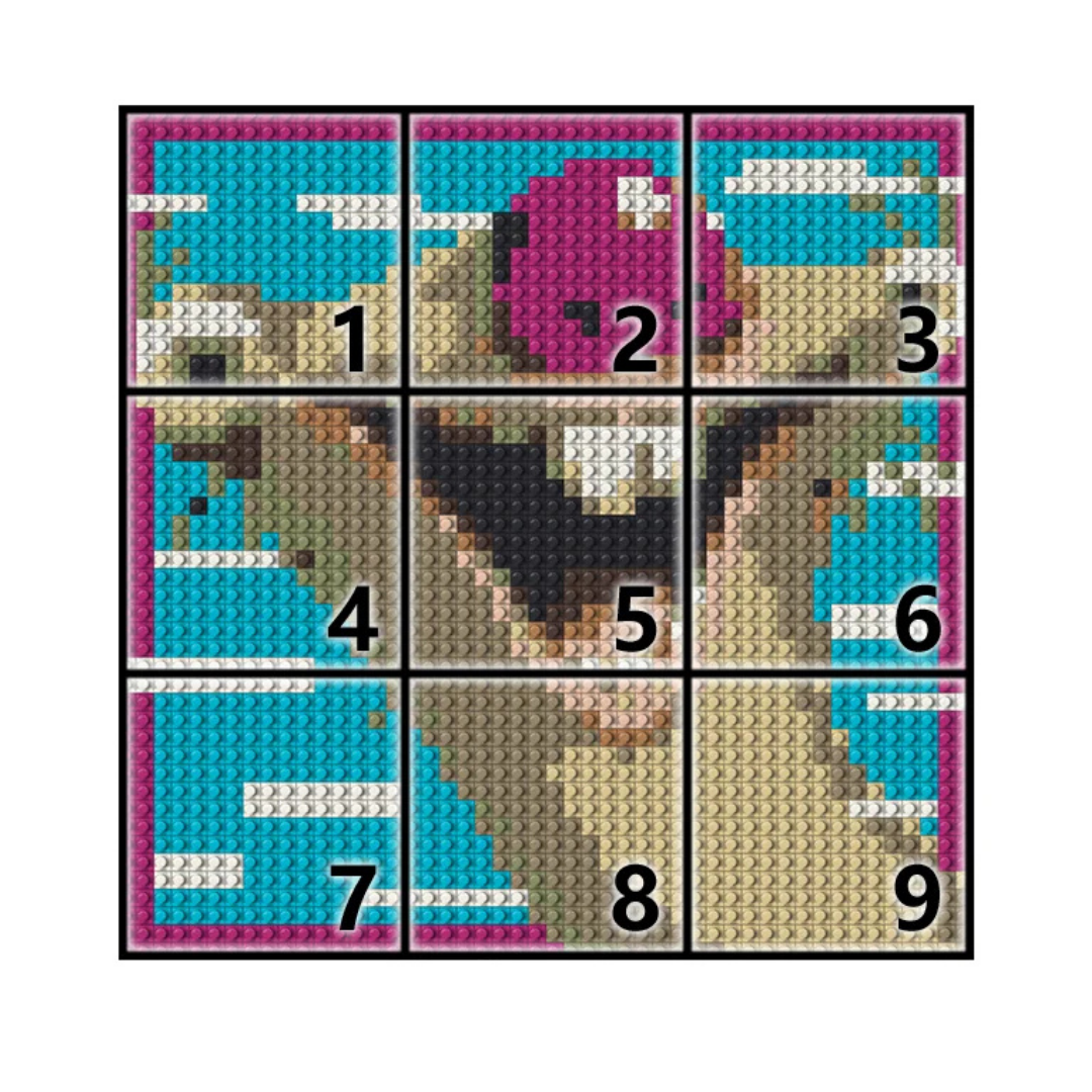N0173 Sid the Sloth Mosaic Wall Art | 2304 PCS