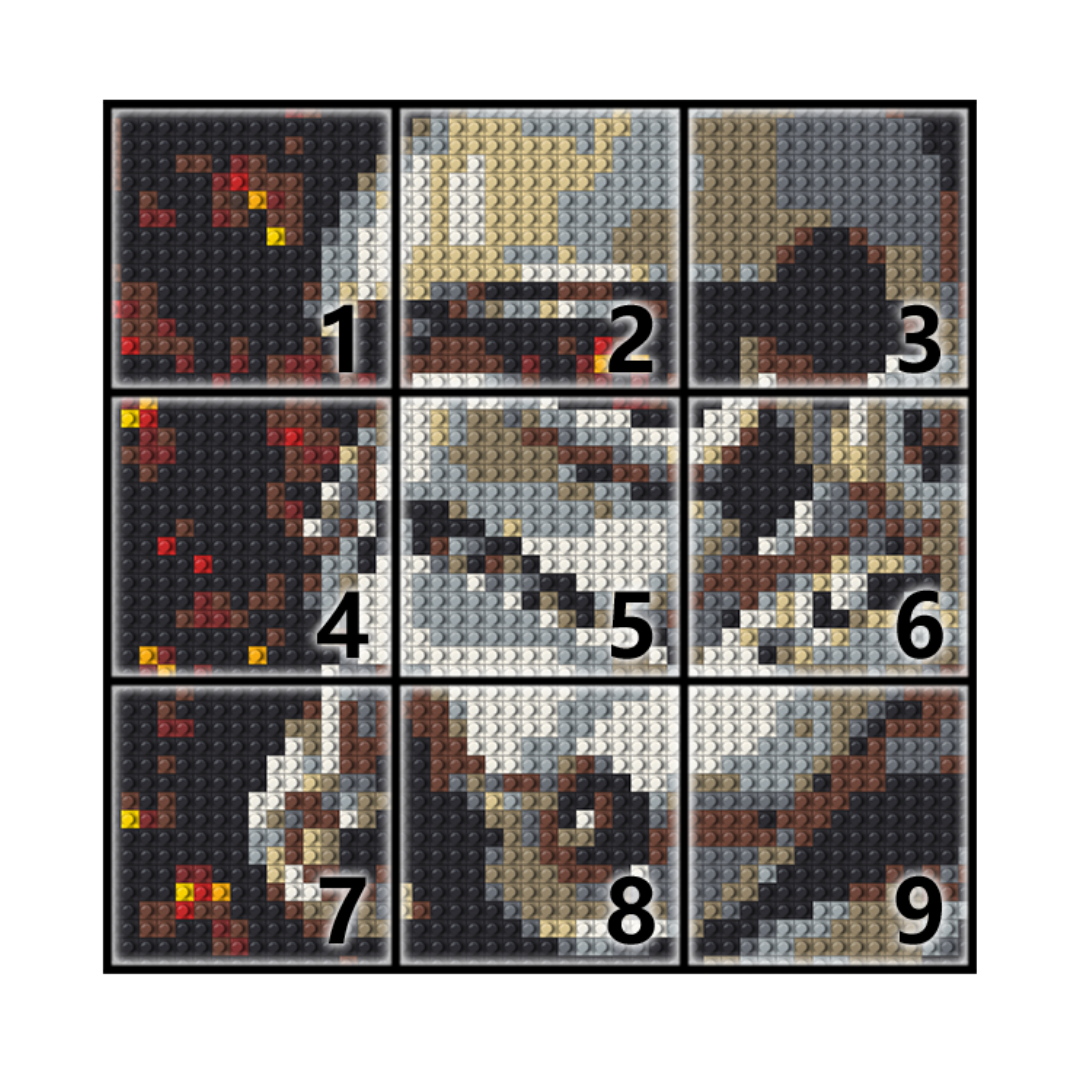 N0195 Star Wars Stormtrooper Mosaic Wall Art | 2304 PCS