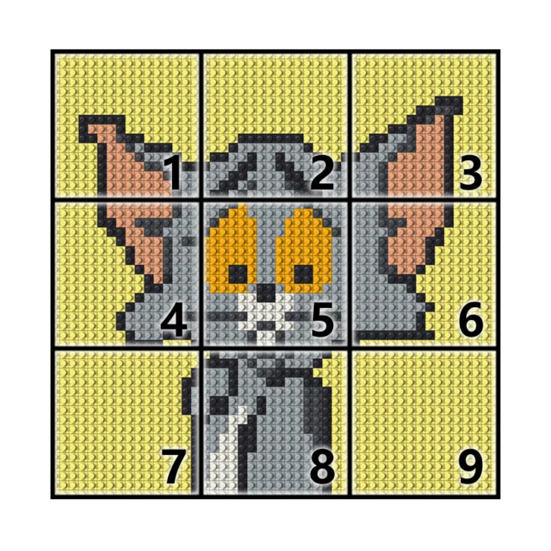 N0125 Tom Mosaic Wall Art | 2304 PCS