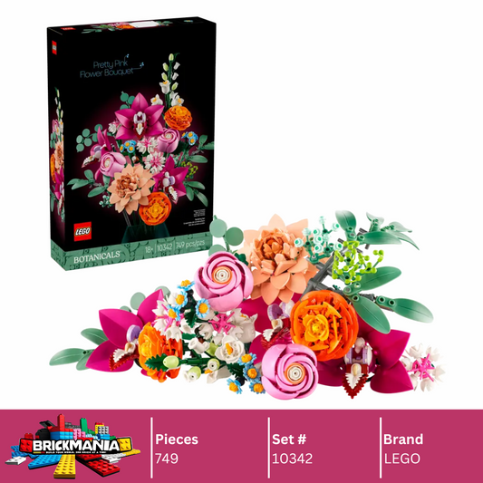 LEGO 10342 Pretty Pink Flower Bouquet | 749 PCS