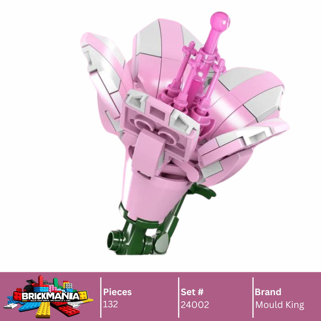 Mould King 24002 Rhododendron Flower Building Toy Set | 132 PCS