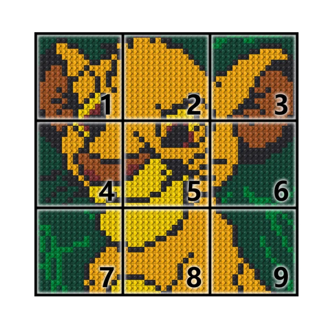 N0134 Simba Lion King Mosaic Wall Art | 2304 PCS