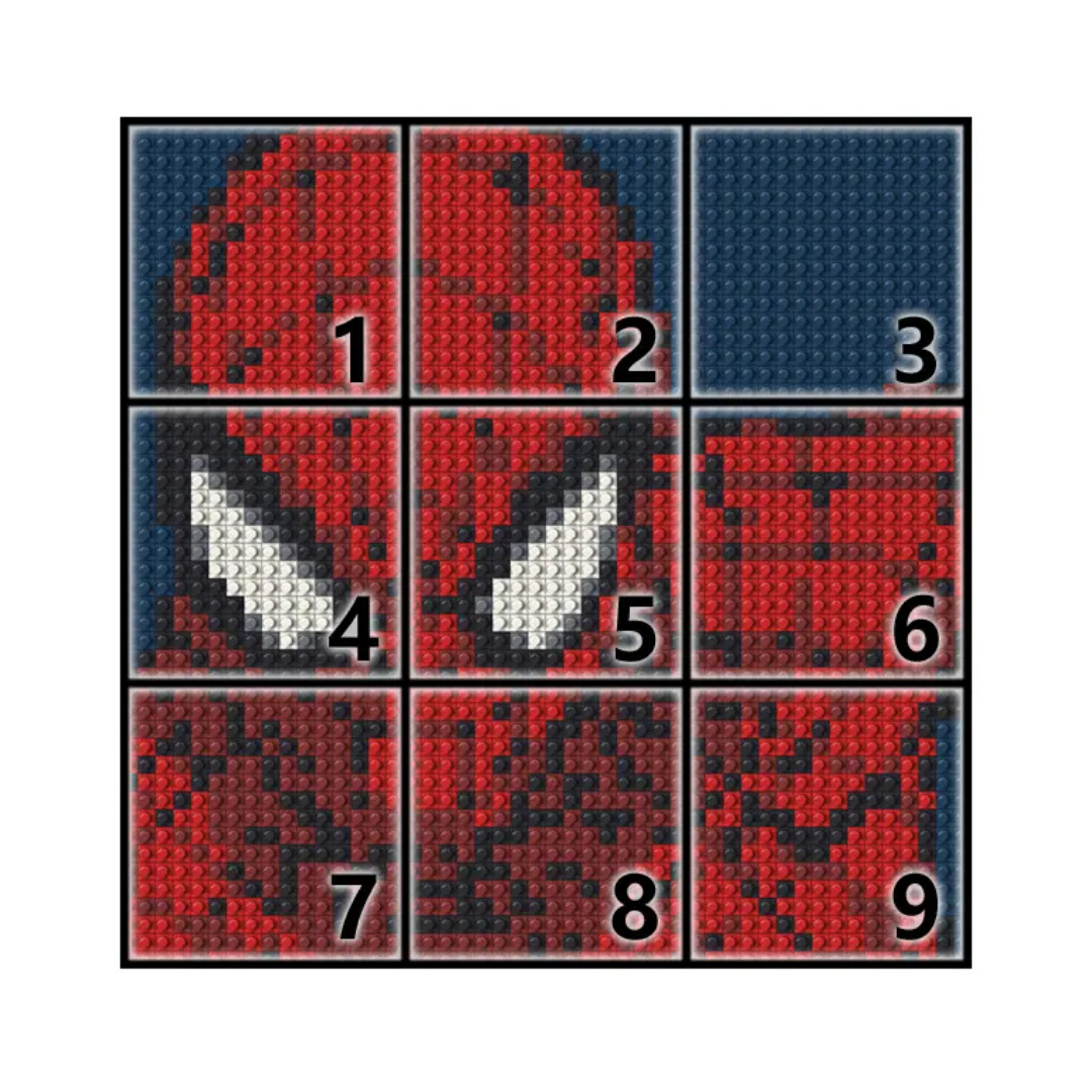 N0013 Spider-Man Mosaic Wall Art | 2304 PCS