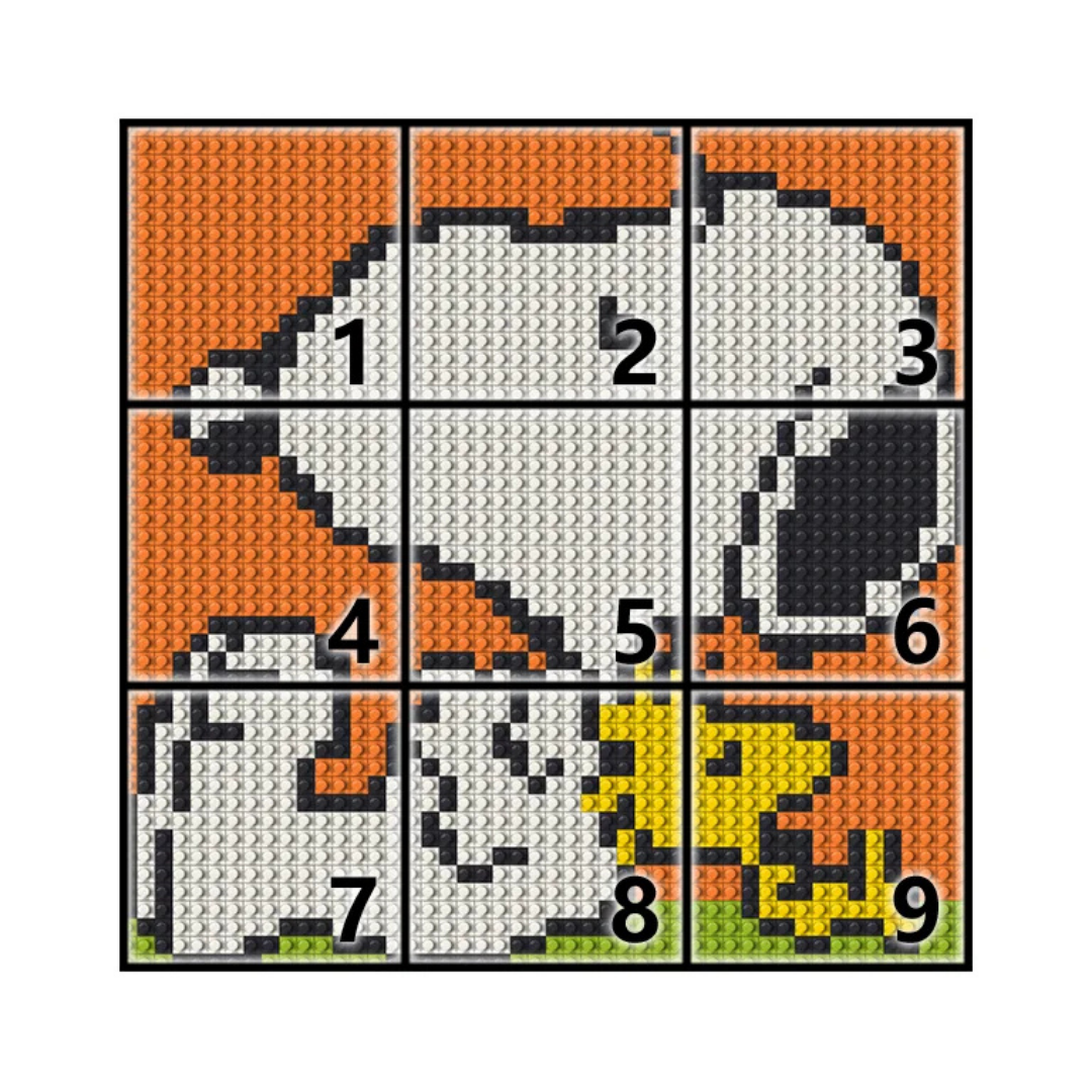 N0053 Snoopy & Woodstock Mosaic Wall Art | 2304 PCS