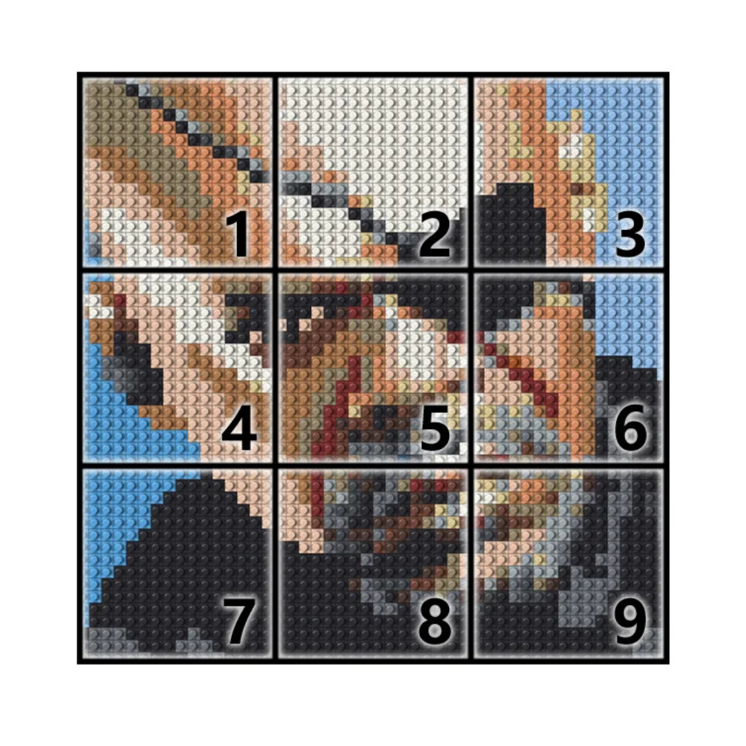 N0022 Nick Fury Mosaic Wall Art | 2304 PCS