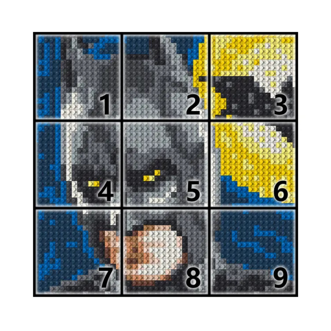 N0020 Batman Mosaic Wall Art | 2304 PCS