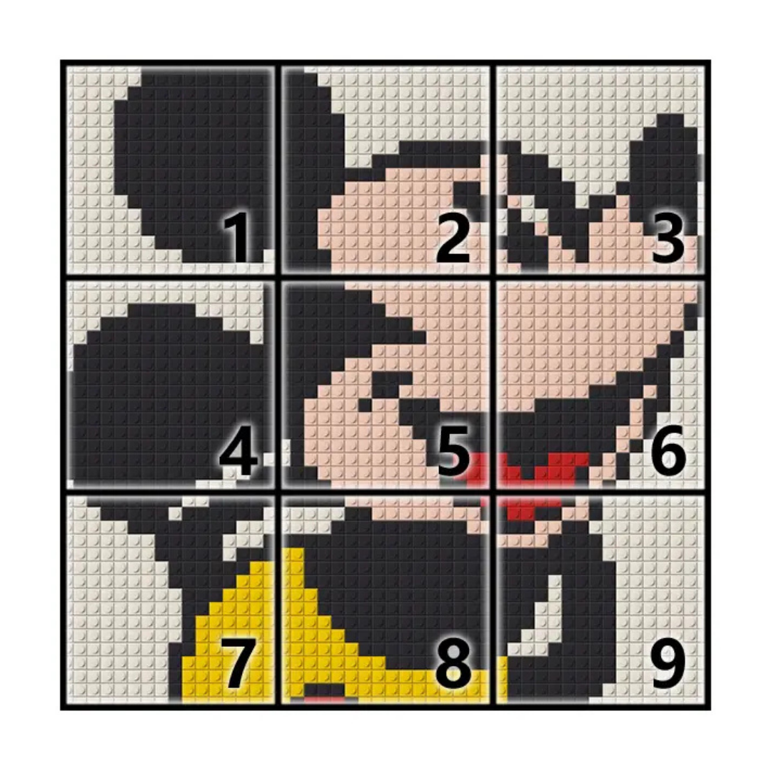 N0137 Mickey Mouse Mosaic Wall Art | 2304 PCS