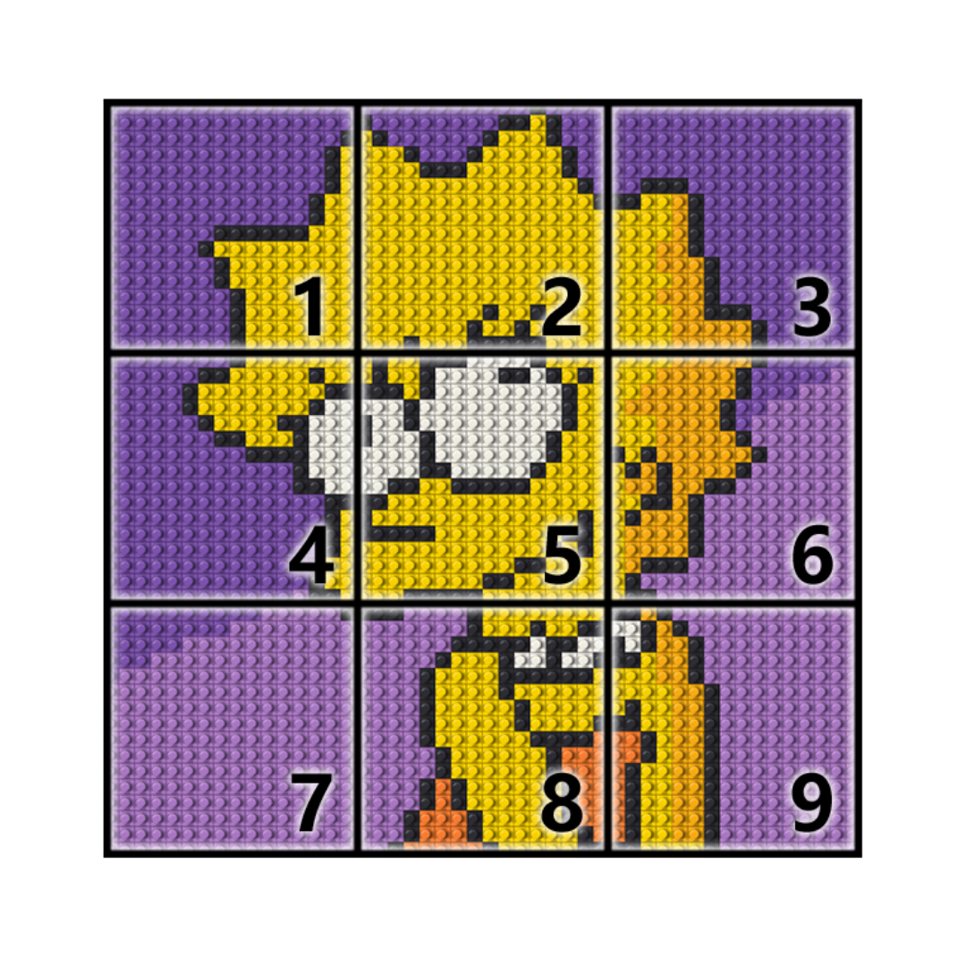 N0133 Lisa Simpson Mosaic Wall Art | 2304 PCS