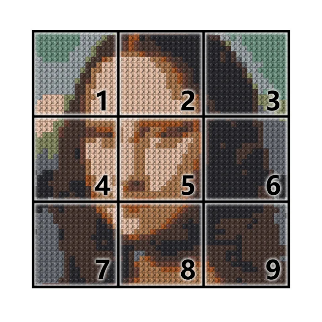 N0197 Mona Lisa Mosaic Wall Art | 2304 PCS