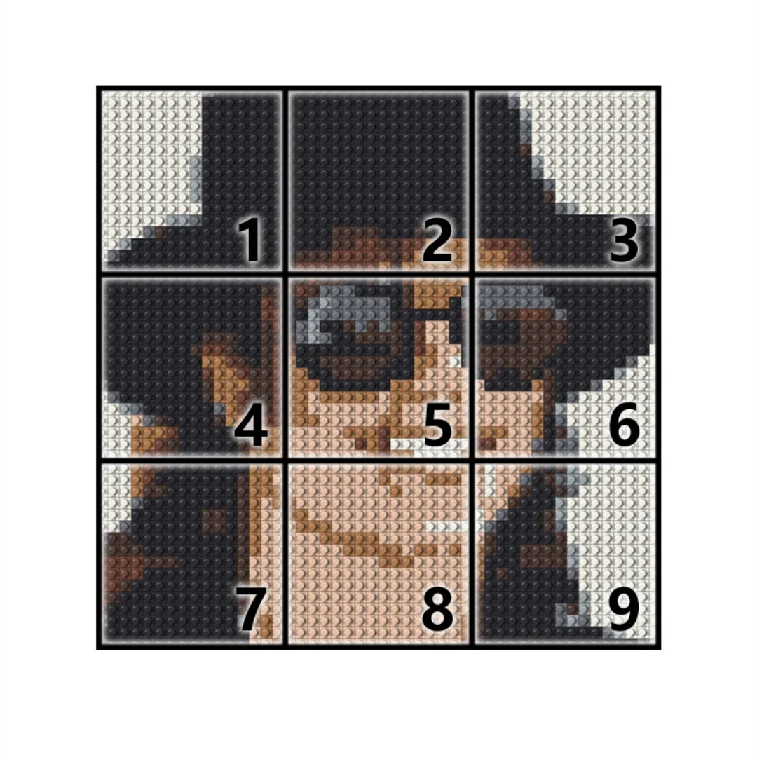 N0189 Michael Jackson Mosaic Wall Art | 2304 PCS