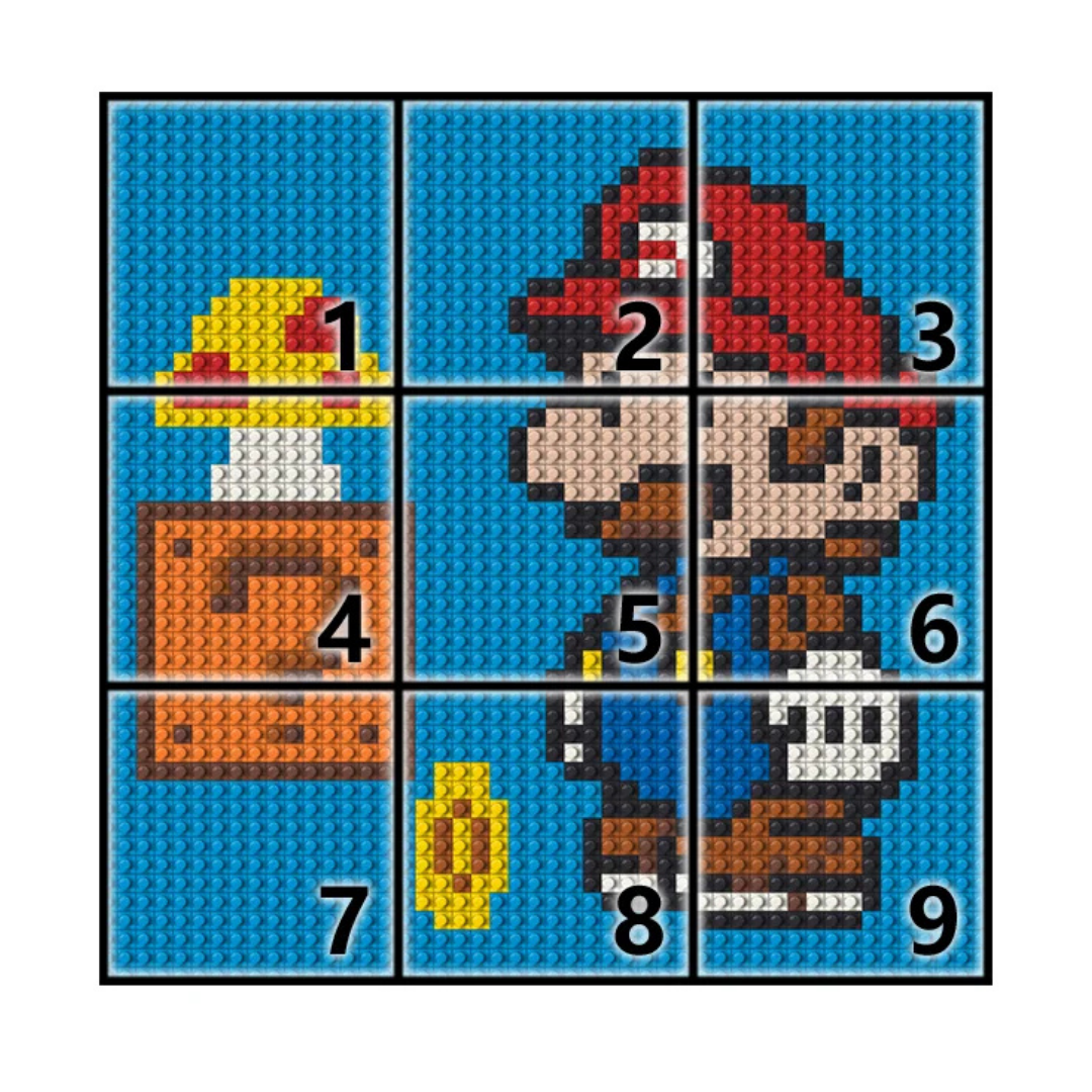 N0148 Super Mario Mosaic Wall Art | 2304 PCS