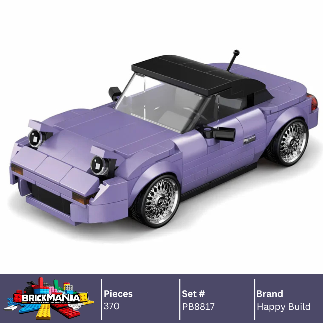Happy Build PB8817 Mazda MX-5 Building Toy Set | 370 PCS | Buildable Car with Display Container