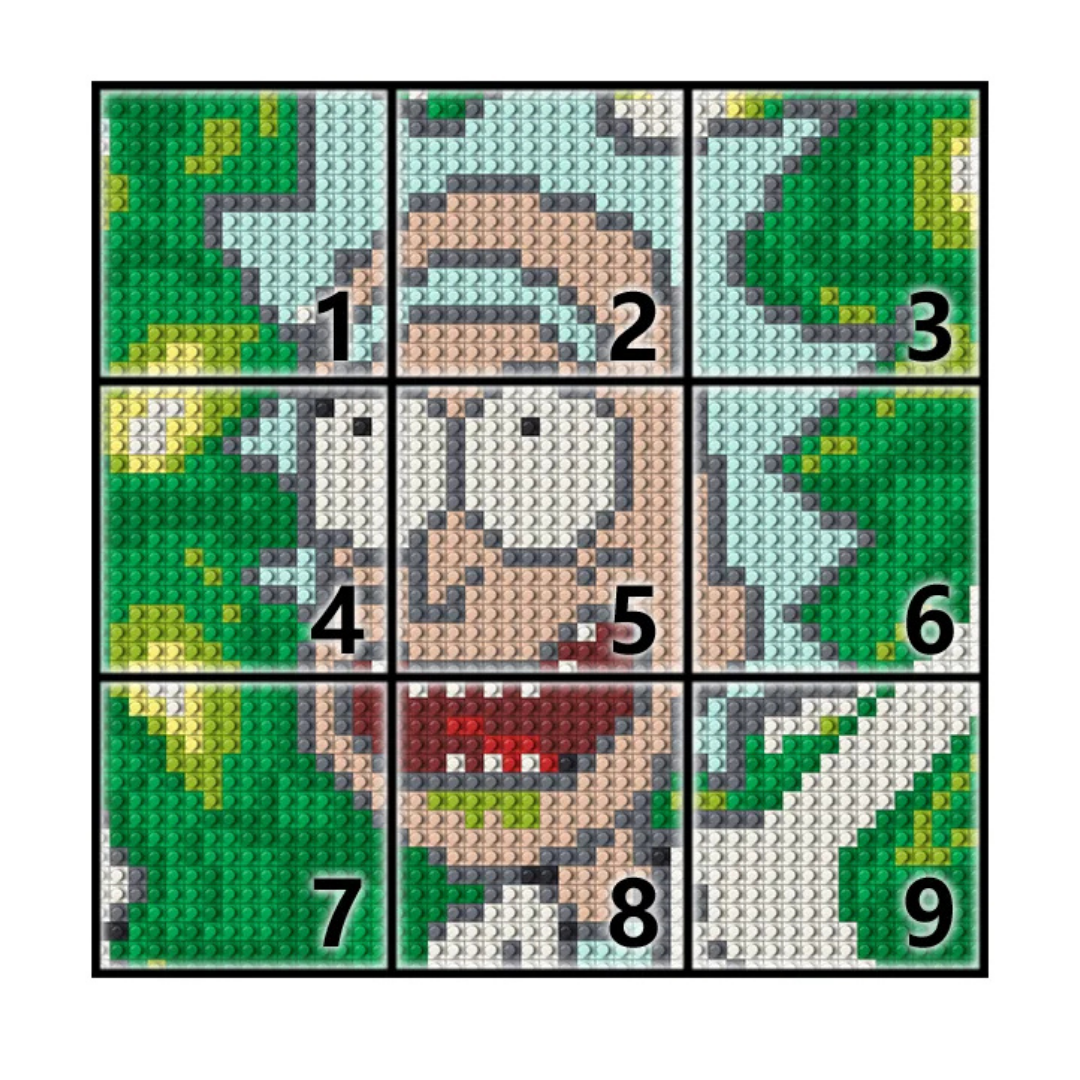 N0226 Rick Sanchez Mosaic Wall Art | 2304 PCS