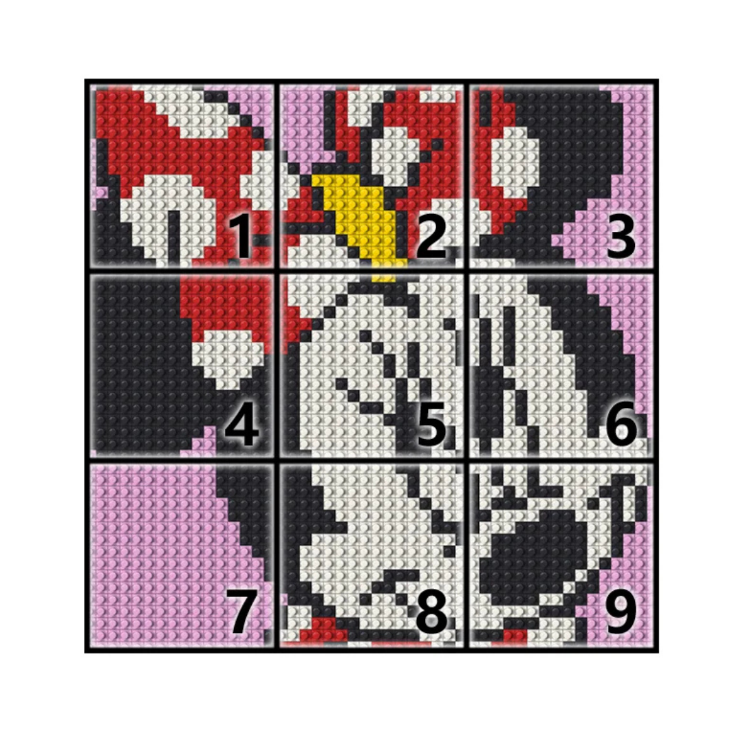 N0202 Minnie Mouse Mosaic Wall Art | 2304 PCS