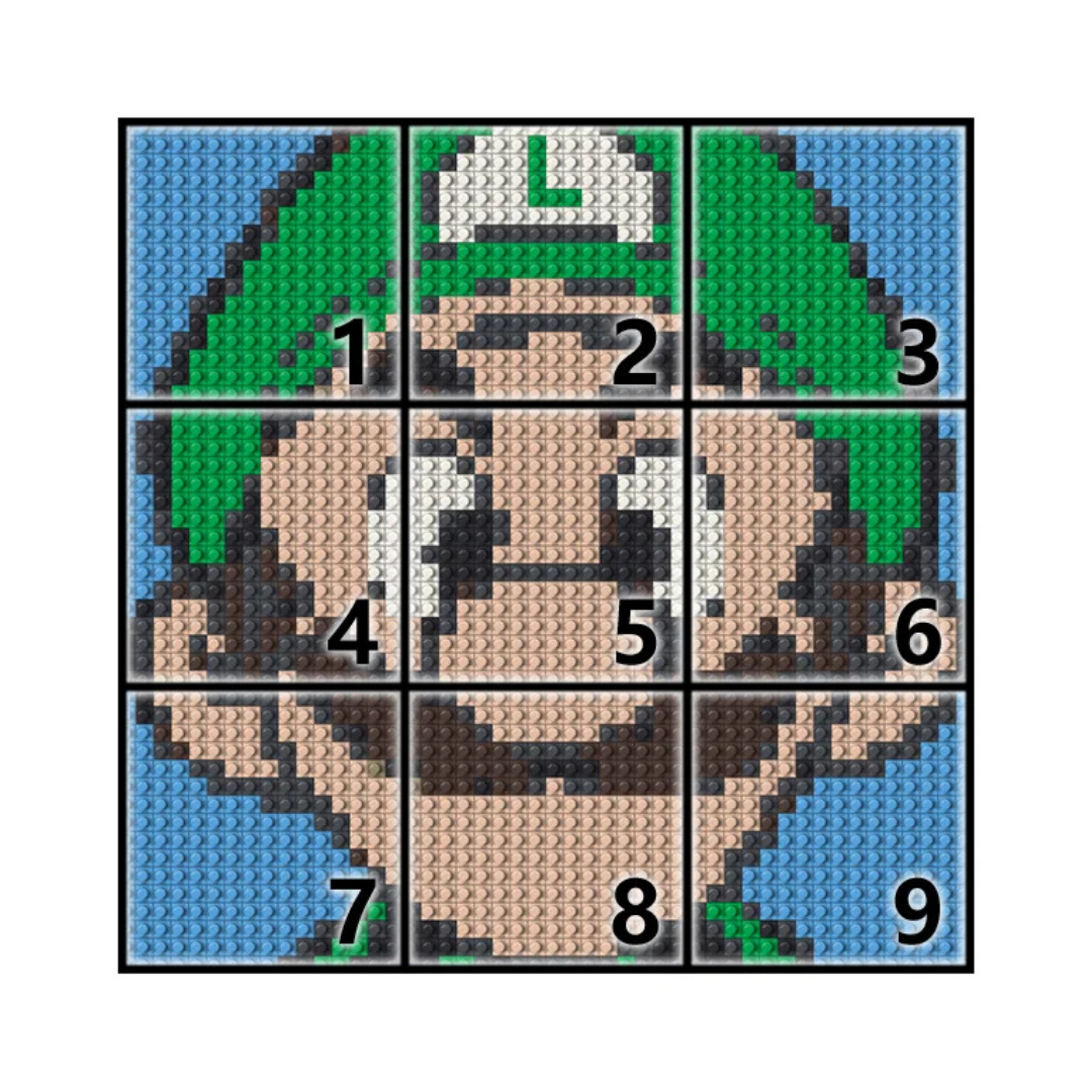 N0170 Luigi Mosaic Wall Art | 2304 PCS