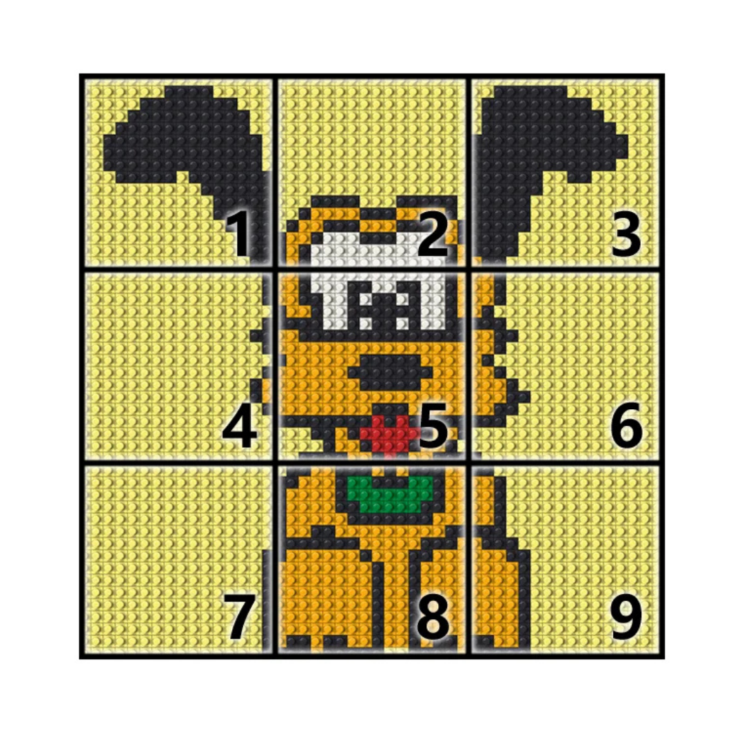 N0136 Pluto Disney Mosaic Wall Art | 2304 PCS