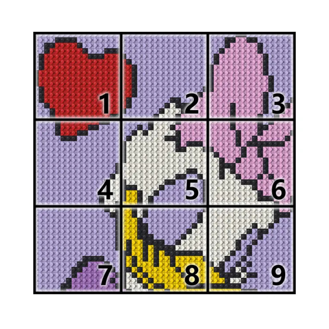 N0204 Daisy Duck Mosaic Wall Art | 2304 PCS