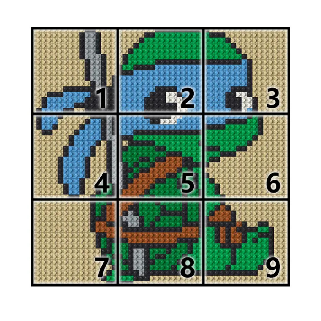 N0062 Teenage Mutant Ninja Turtle Mosaic Wall Art | 2304 PCS